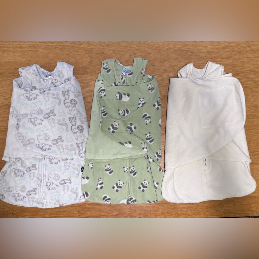 Set of 3 Halo Sleep Sack Swaddles